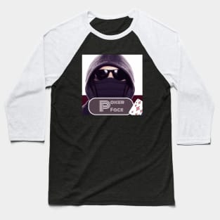 Poker Face Design Baseball T-Shirt